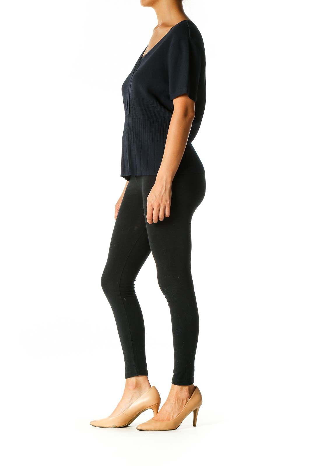 Black Textured Blouse