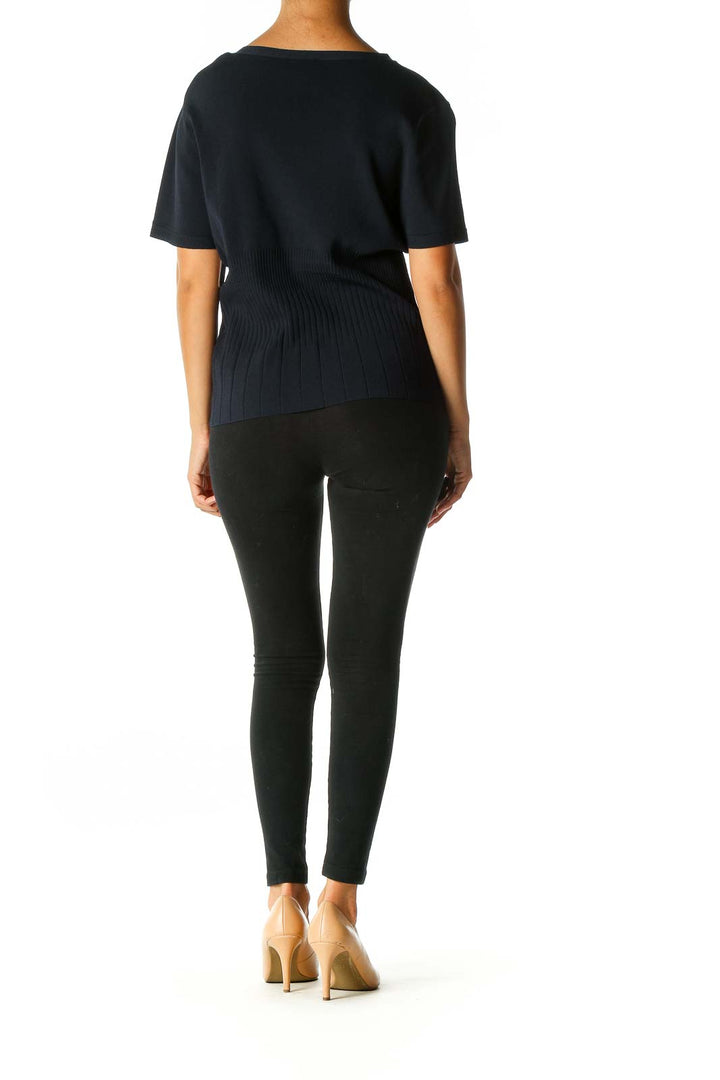 Black Textured Blouse