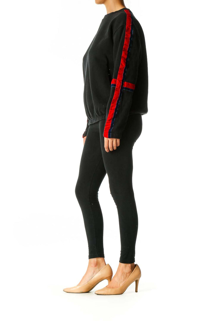 Black Colorblock Sweatshirt