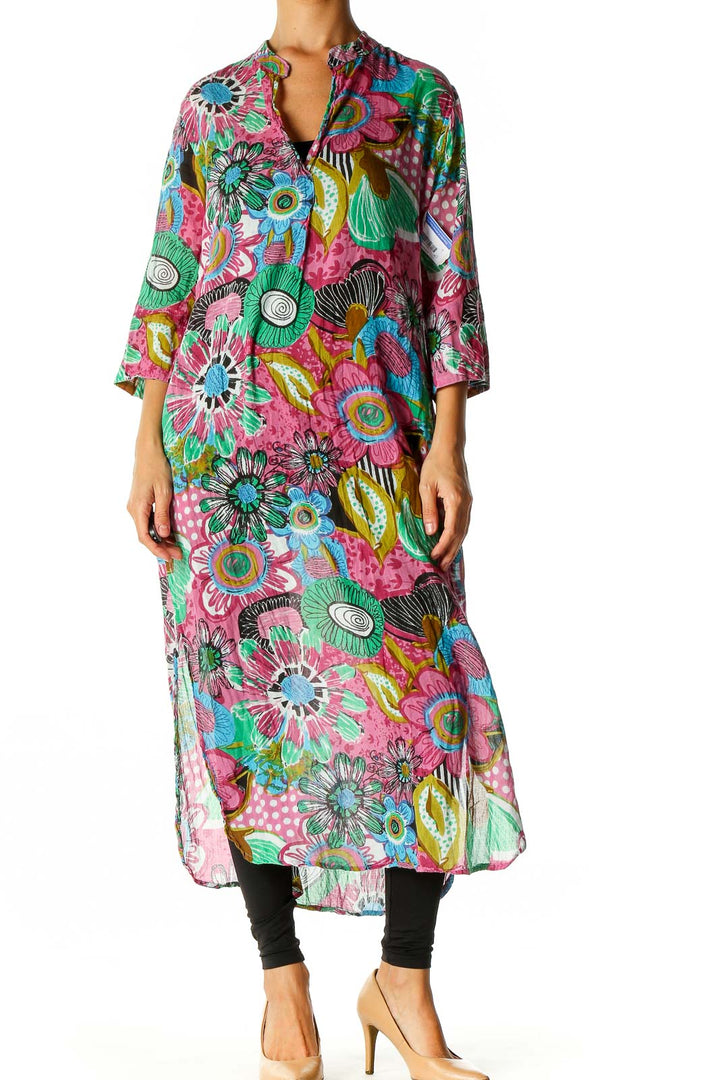 Pink Bohemian Shift Dress
