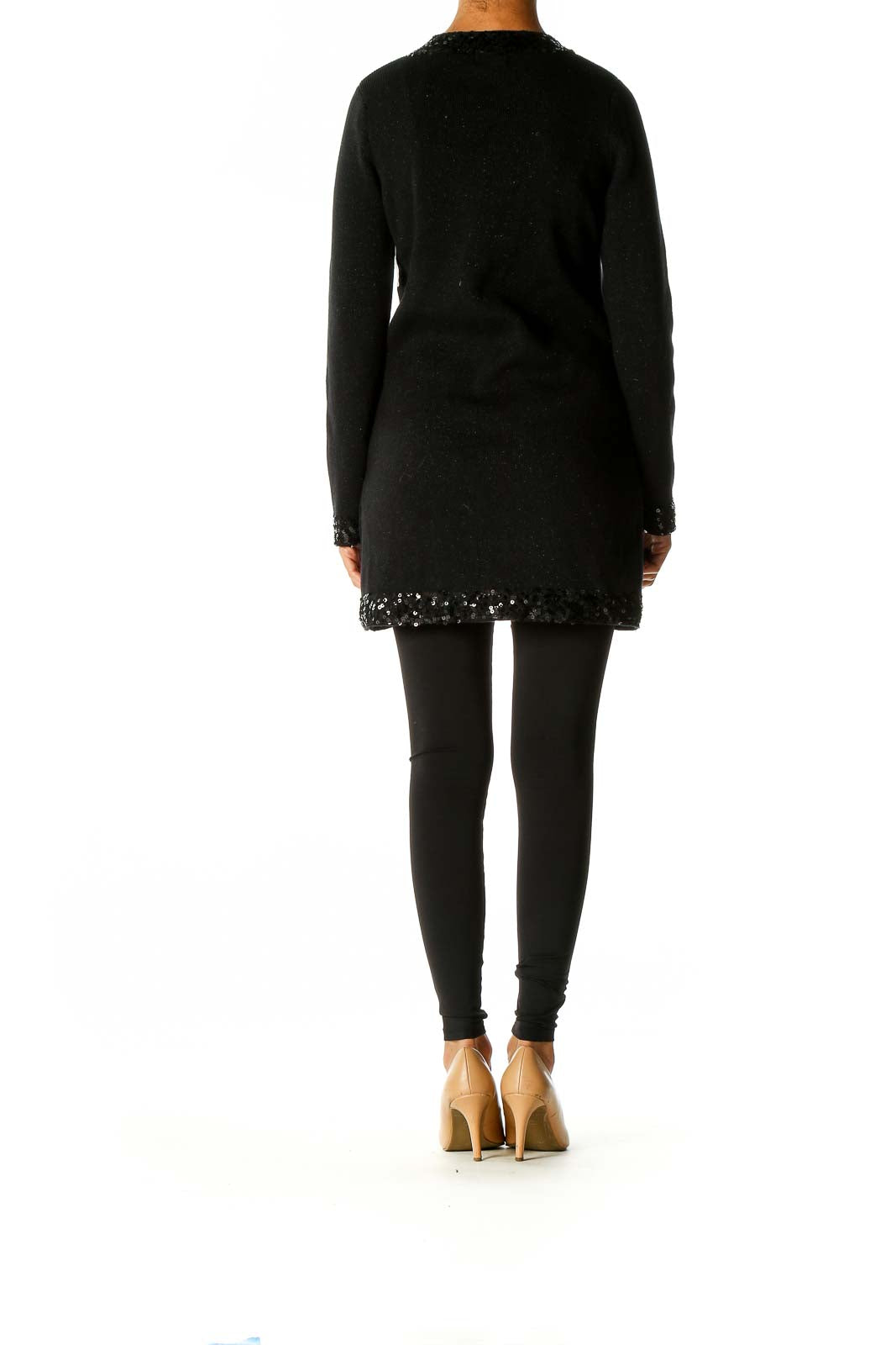 Black Sequin Cardigan