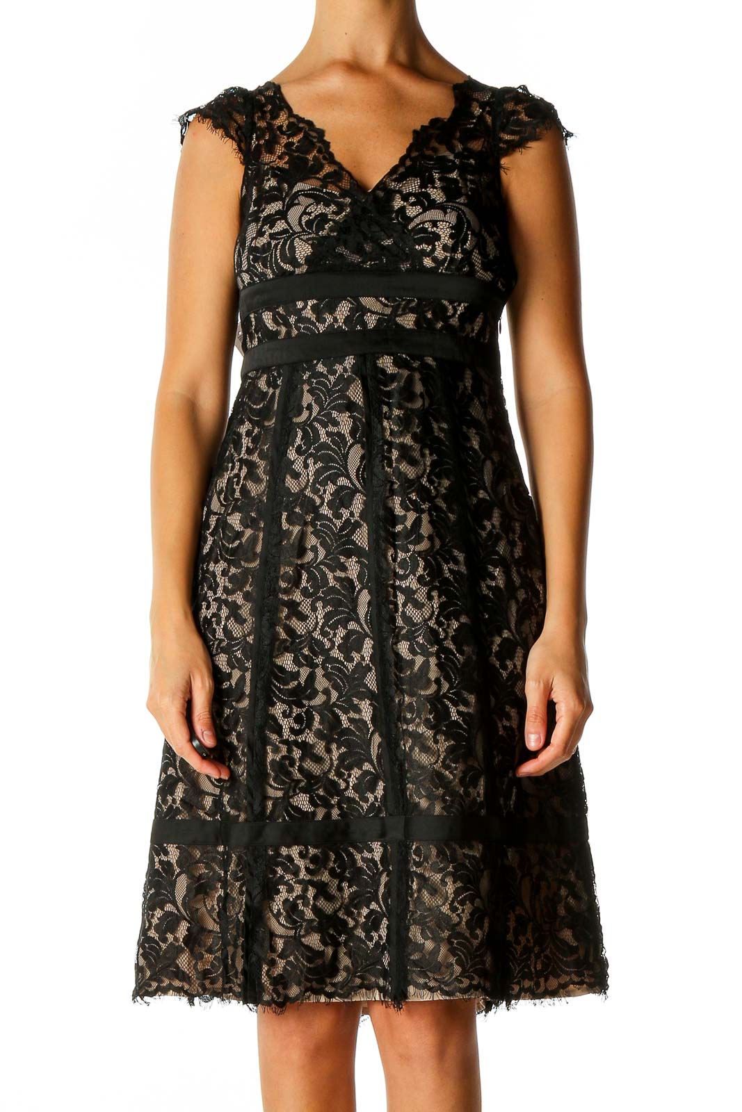 loft black lace dress Semiformal Fit & Flare Lime Millie Plisse Shirt The prettiest lace trim Size:0 - 3 months tw1c51