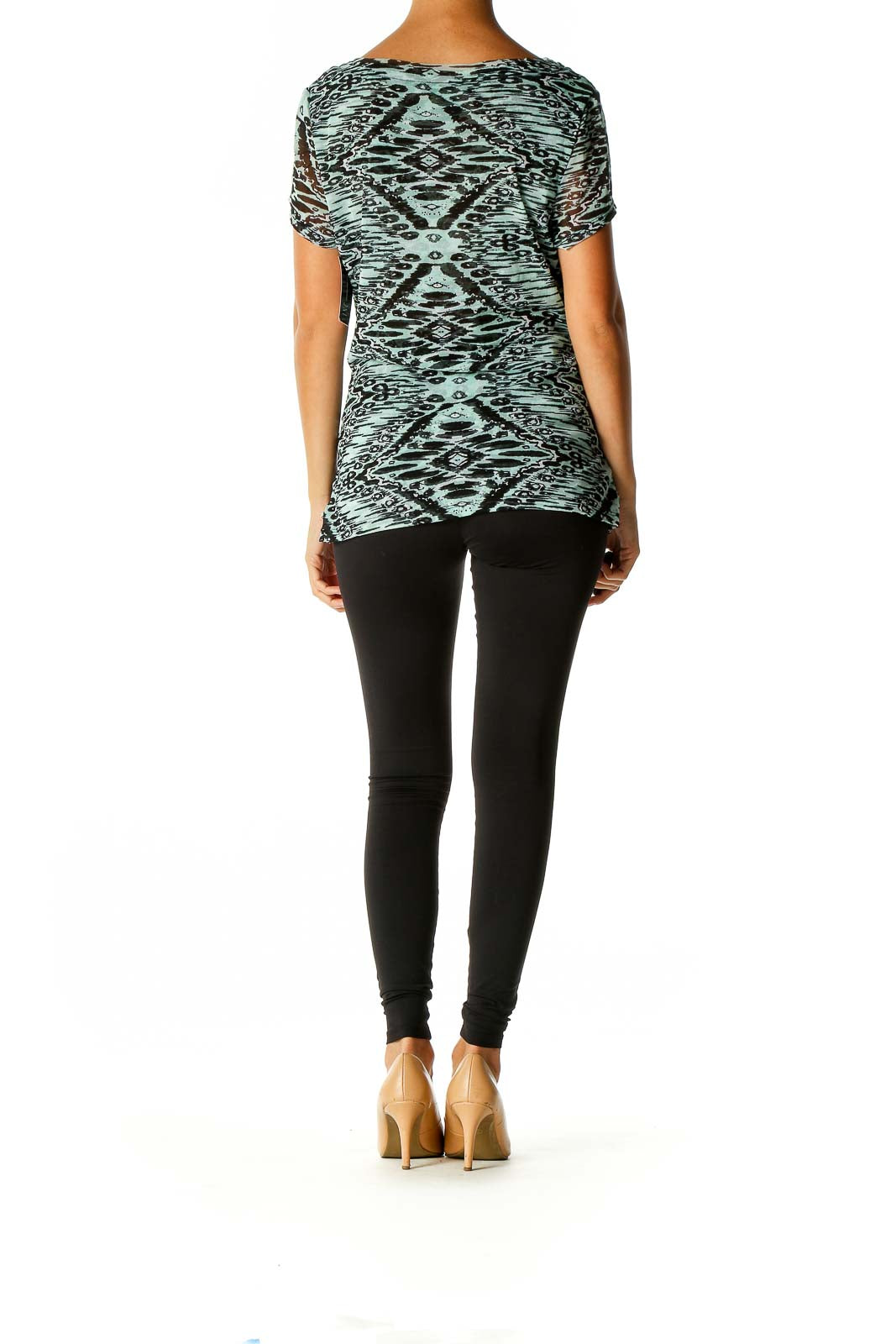 Blue Printed Bohemian Blouse