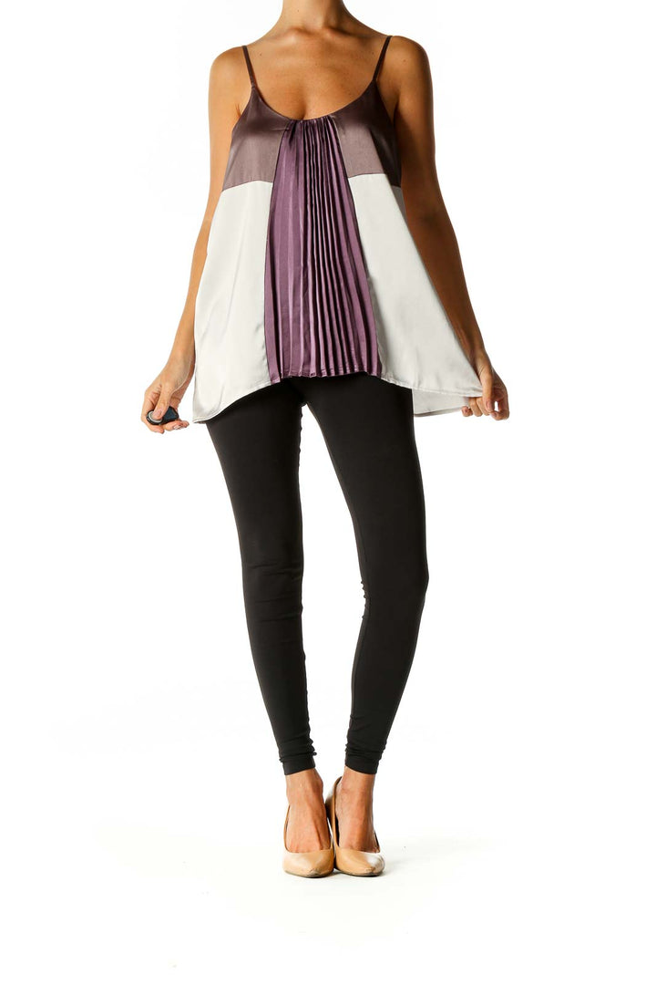 Purple Solid Brunch Blouse