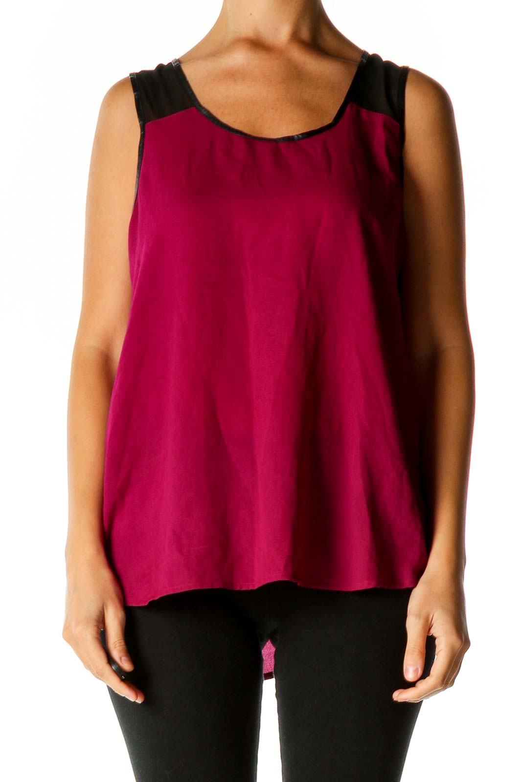 Purple Solid Punk Tank Top