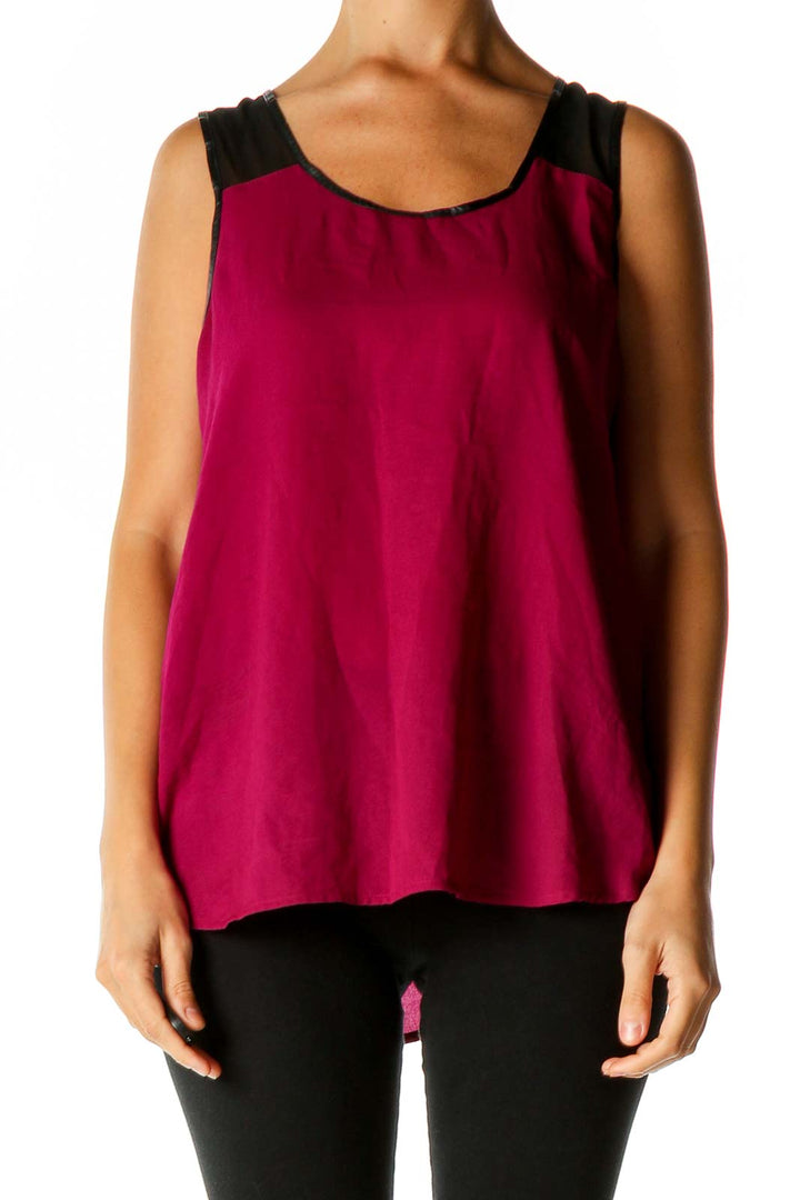 Purple Solid Punk Tank Top