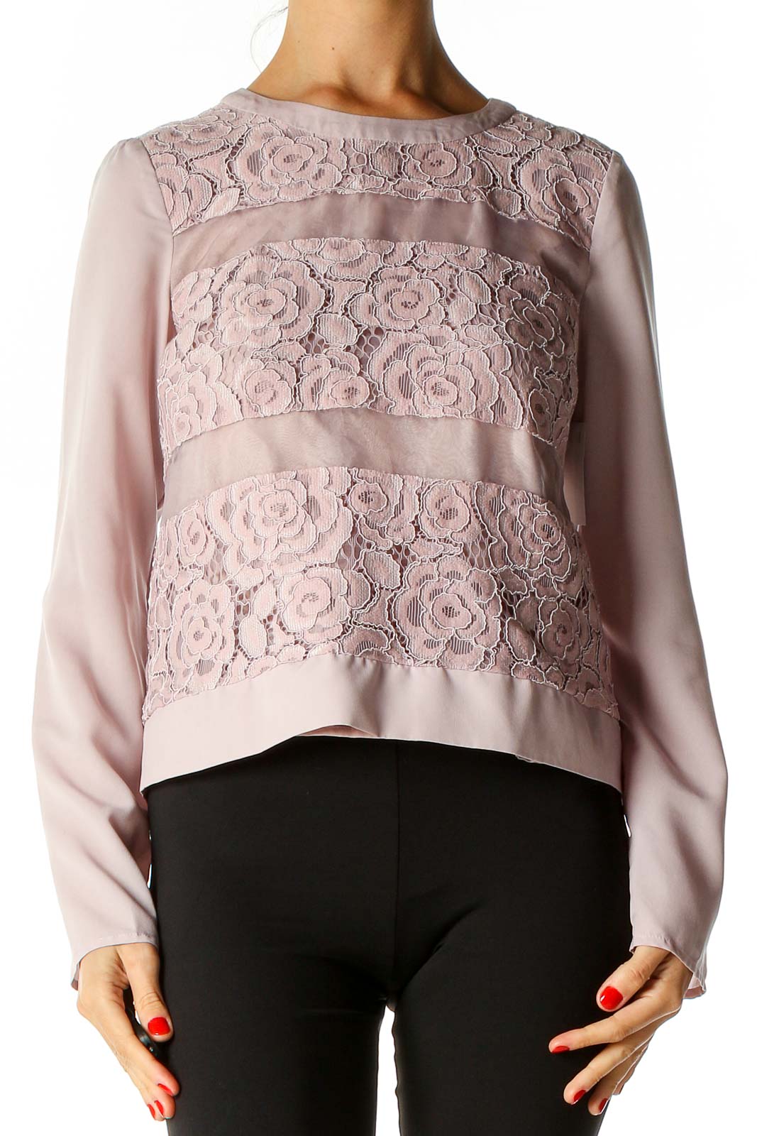 Pink Lace Chic Blouse