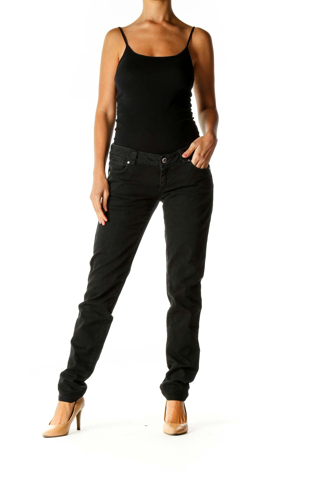 Black Straight Leg Jeans