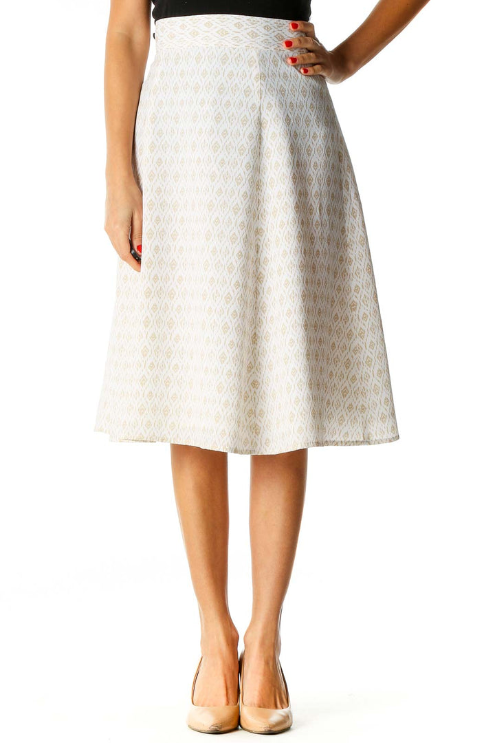 White Brunch Flared Skirt