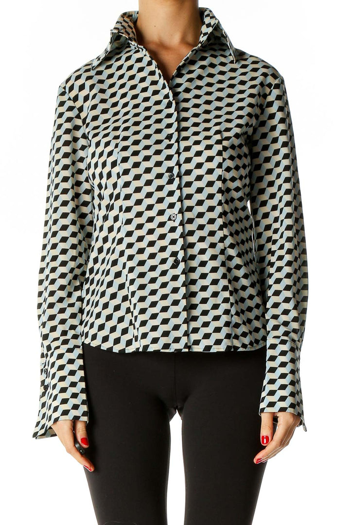Black Printed Retro Shirt