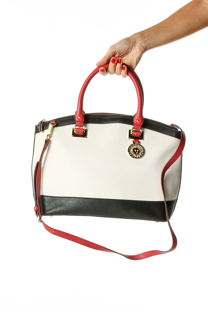 Beige Satchel Bag