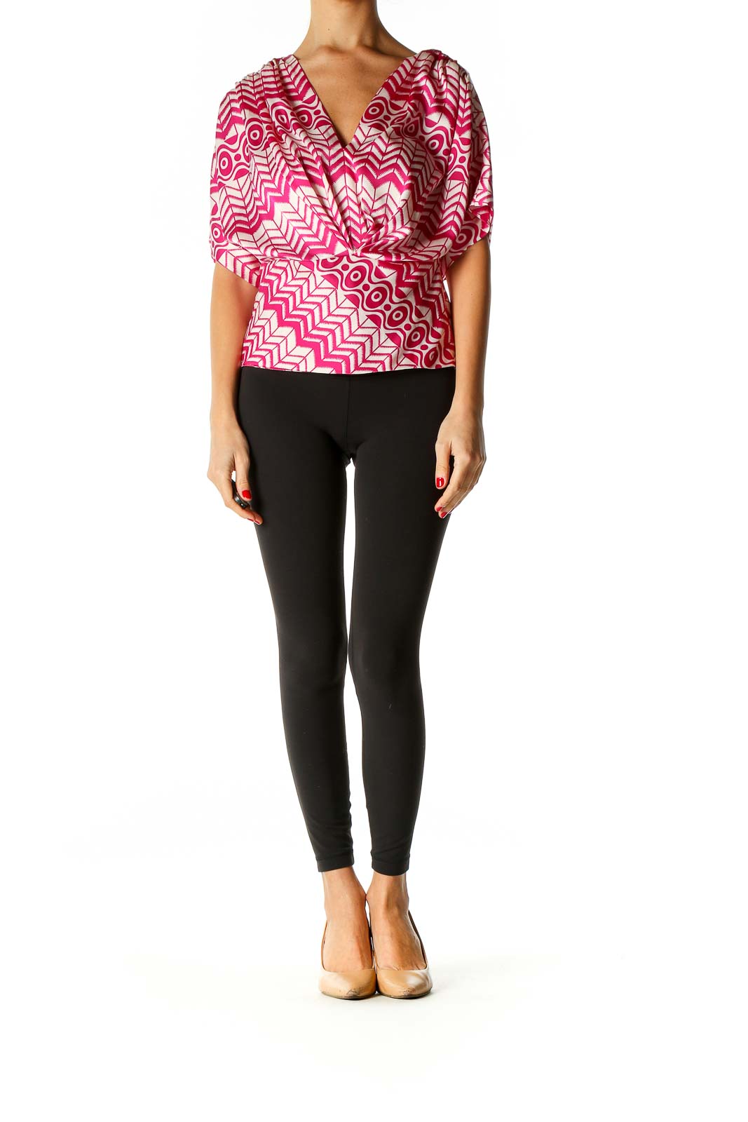 Pink Chevron Bohemian Blouse