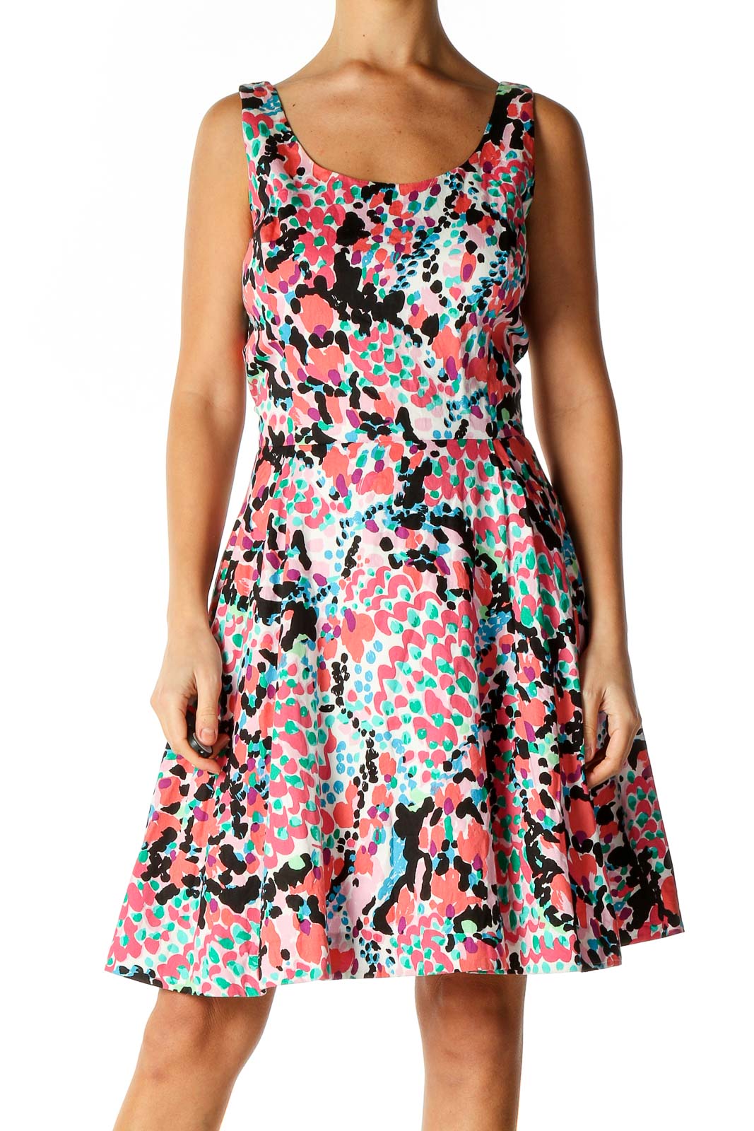 Pink Retro Fit & Flare Dress Pink Retro Fit & Flare Dress