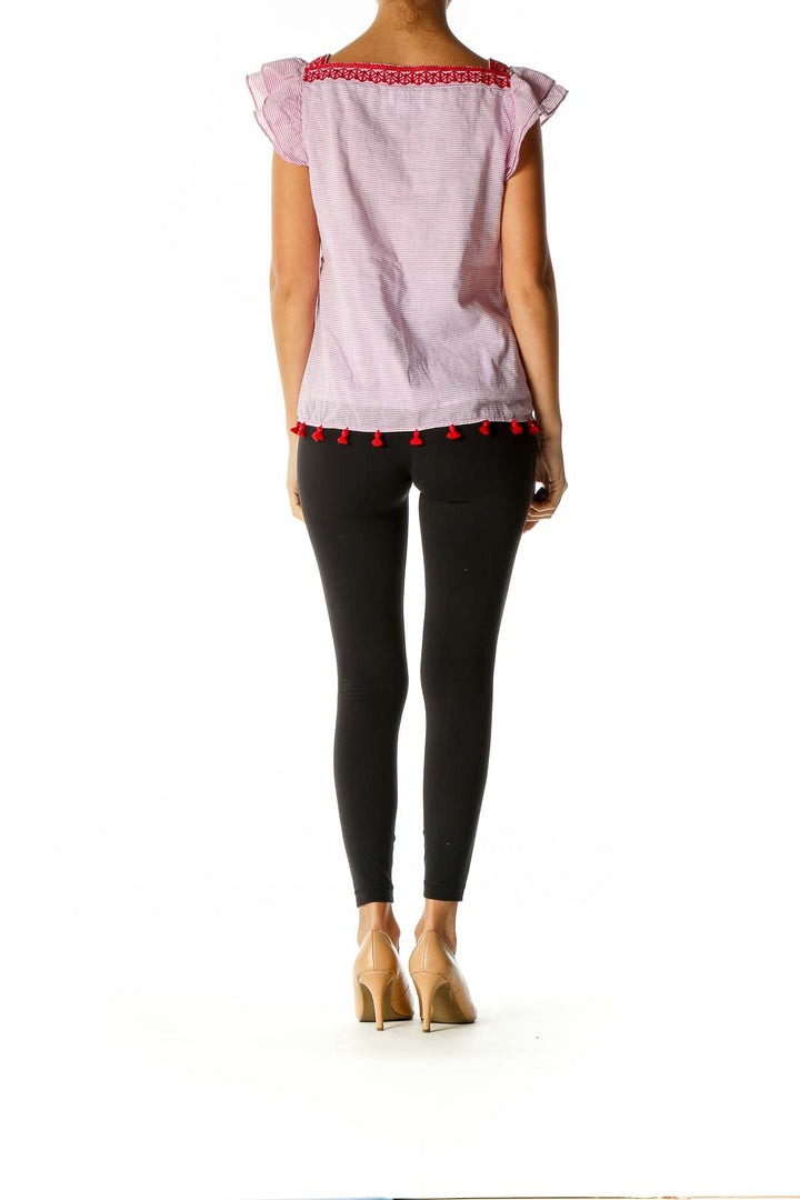 Pink Striped All Day Wear Blouse