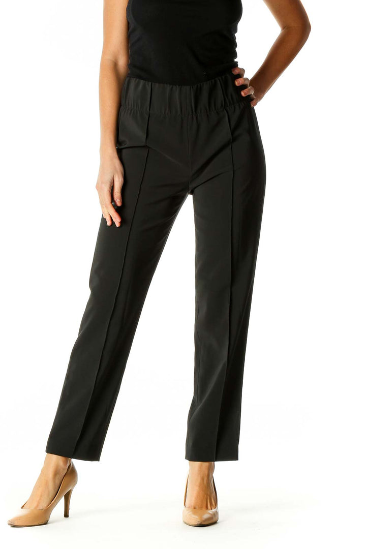 Black Solid All Day Wear Trousers