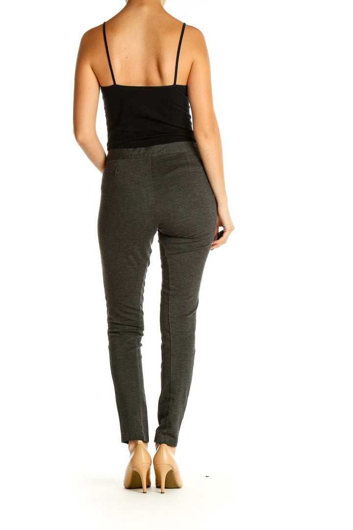 Black Textured Casual Sweatpants