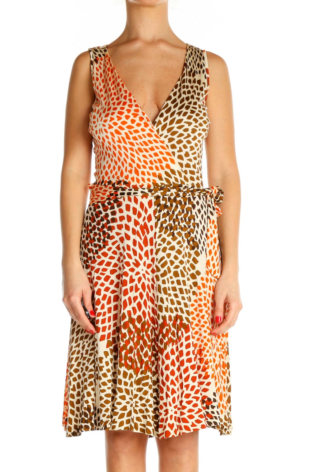 Red Animal Print Retro Fit & Flare Dress