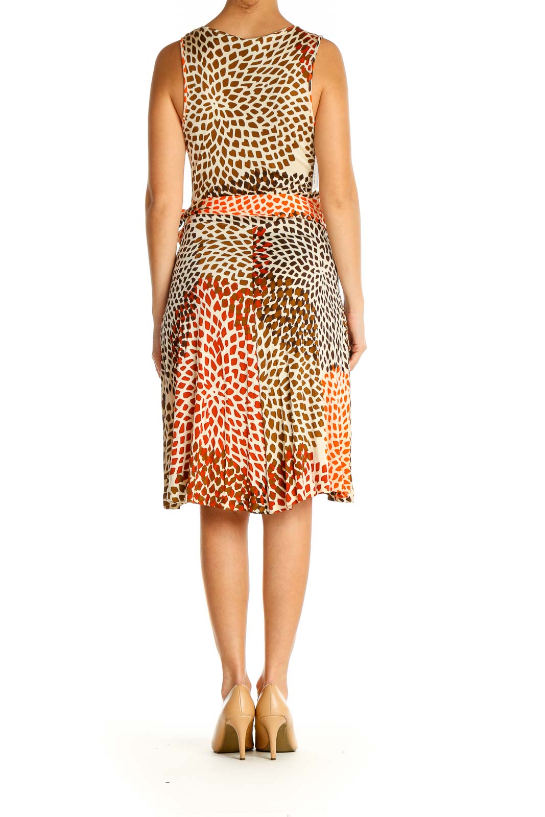Red Animal Print Retro Fit & Flare Dress