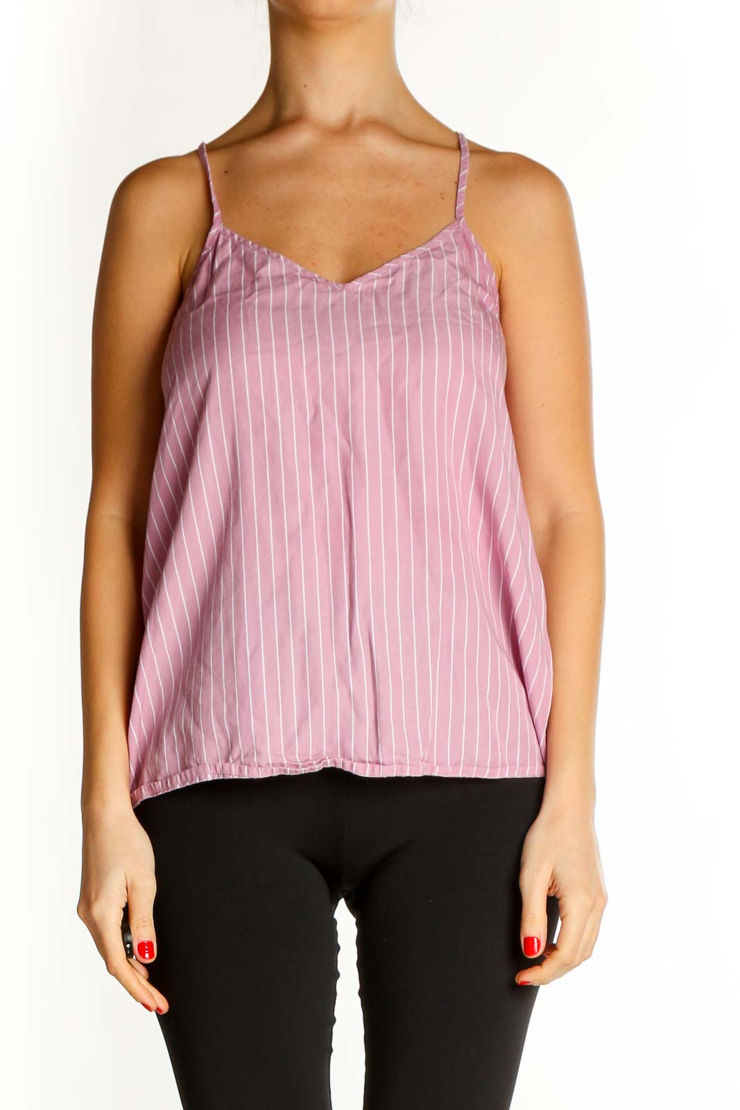 Pink Solid Casual Top
