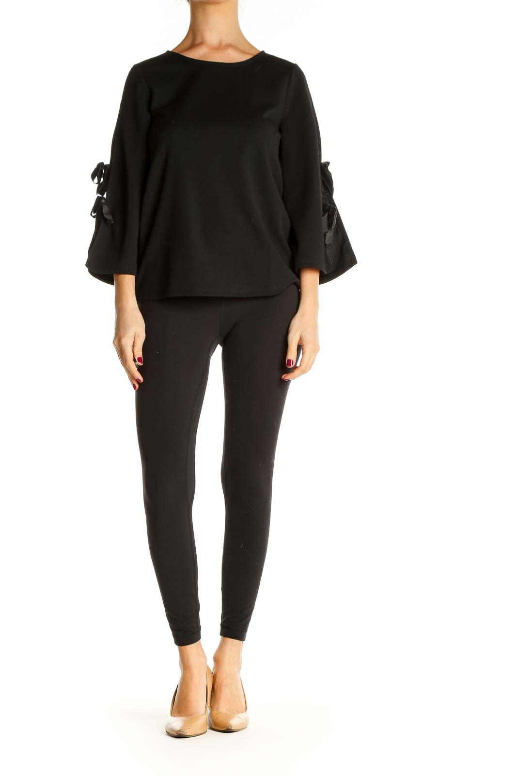 Black Solid All Day Wear T-Shirt