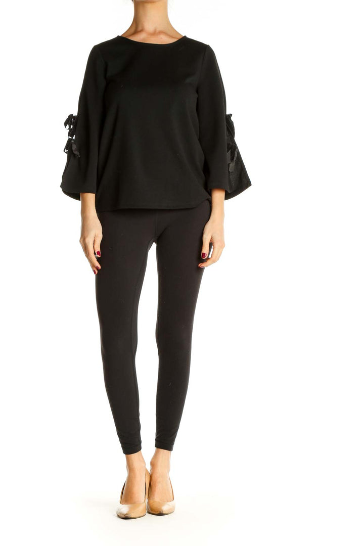 Black Solid All Day Wear T-Shirt