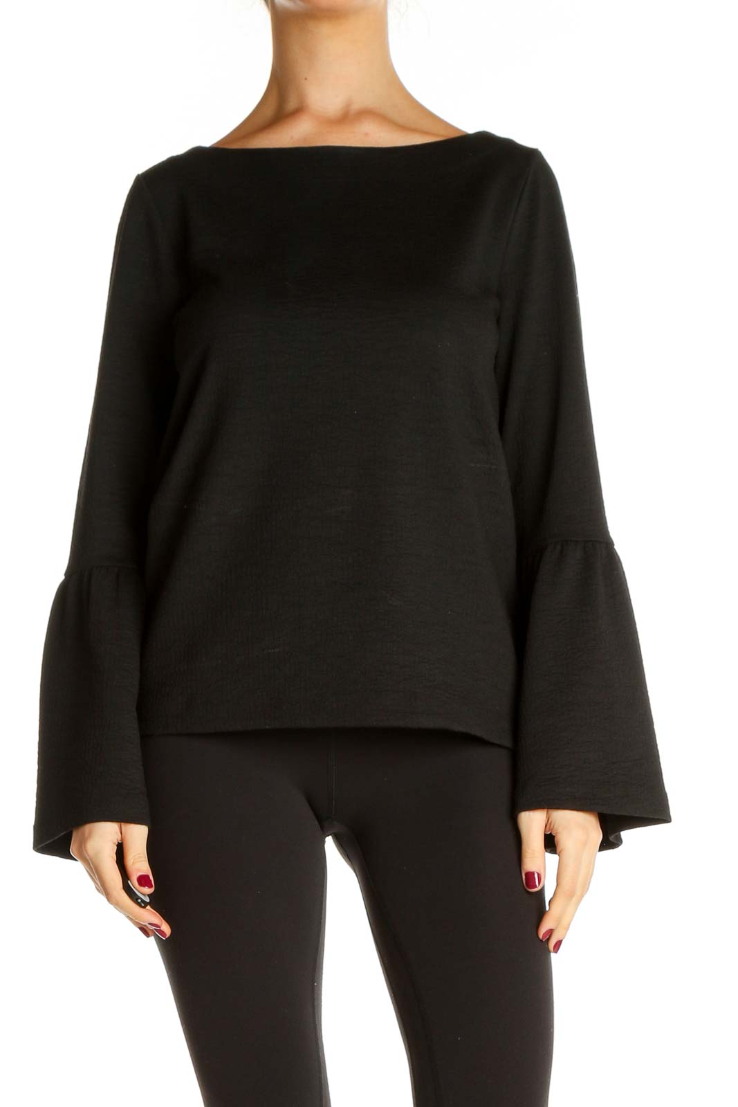 Black Solid All Day Wear Blouse