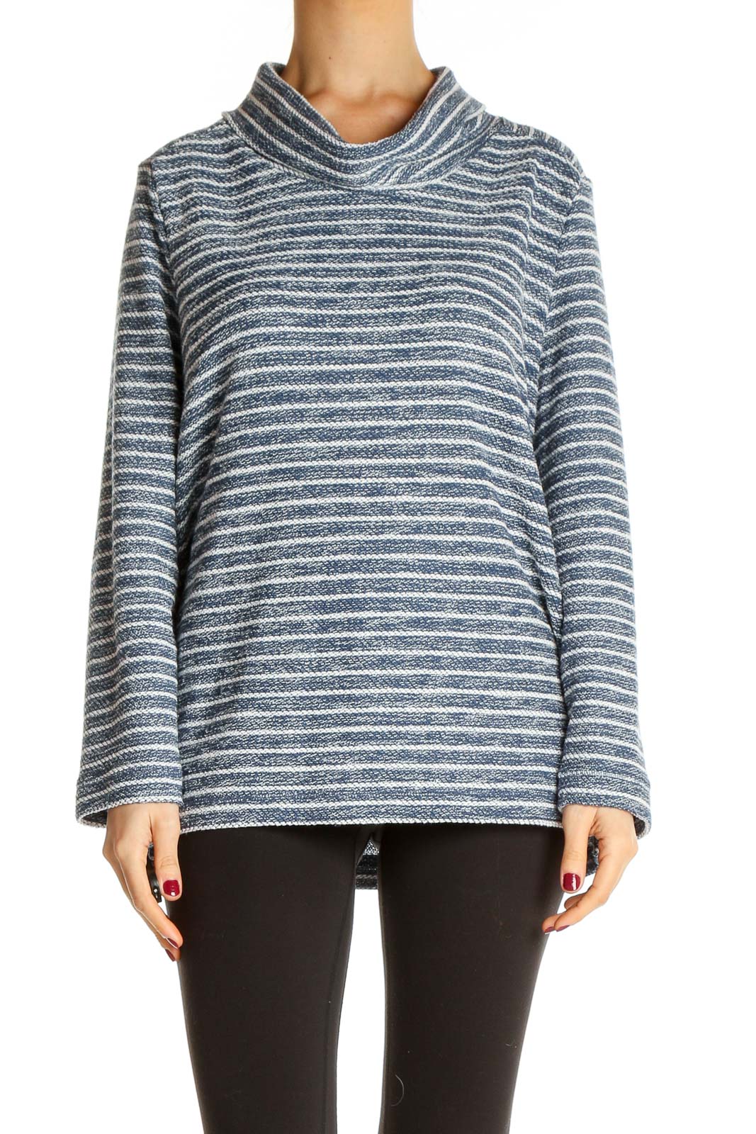Gray Striped All Day Wear Sweater