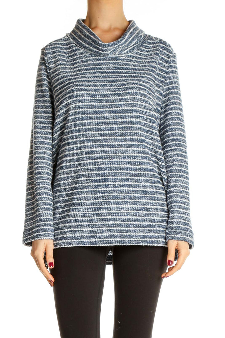 Gray Striped All Day Wear Sweater