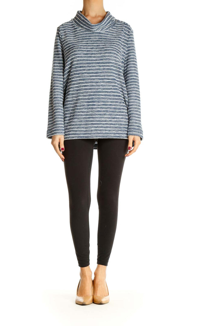 Gray Striped All Day Wear Sweater