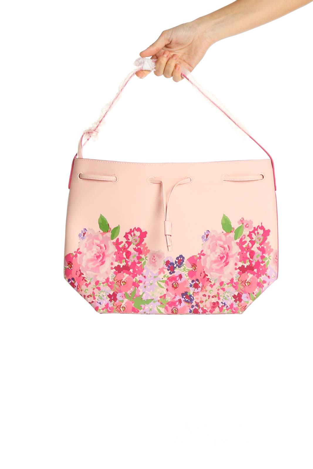 トートバッグ HI Women's BERNADETTE Tote Bag Light Pink Classic Woven Tote in Neon Pink — Parker & Hyde