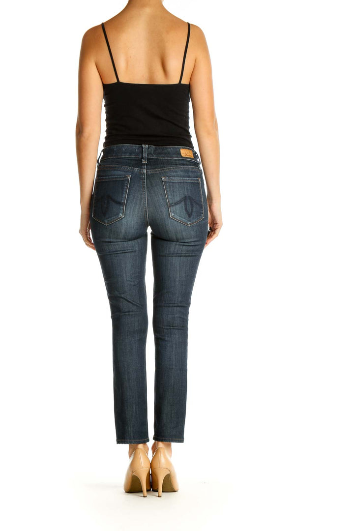 Blue Straight Leg Jeans