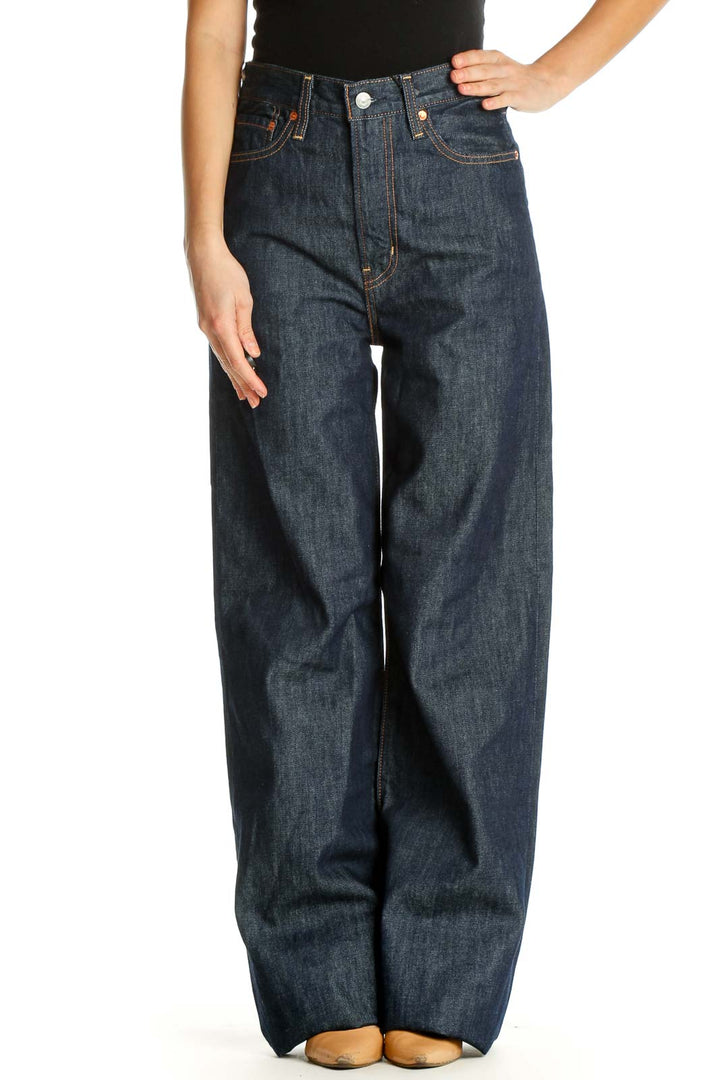 Blue Wide Leg Jeans