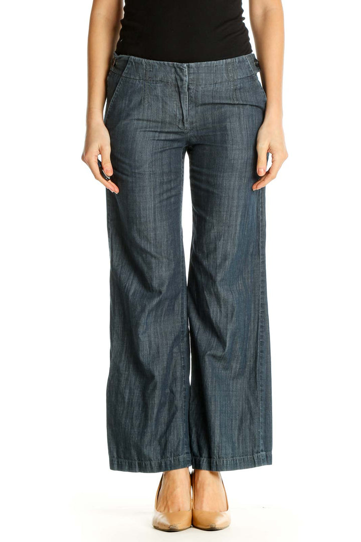 Blue Wide Leg Jeans