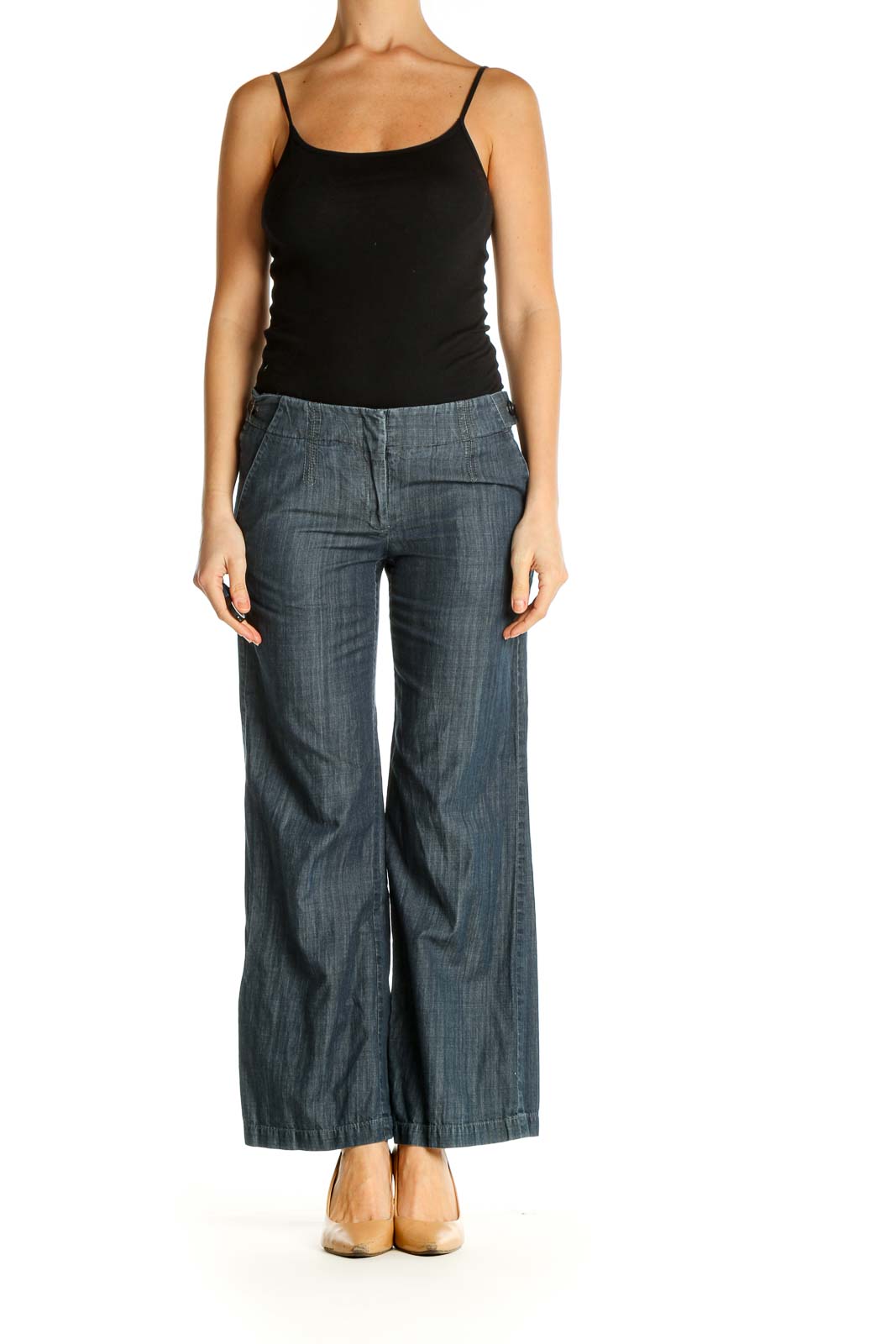 Blue Wide Leg Jeans
