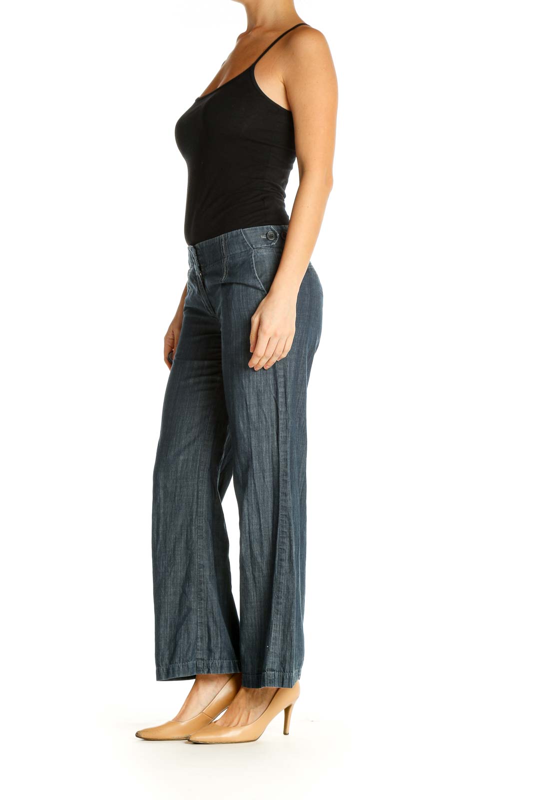 Blue Wide Leg Jeans