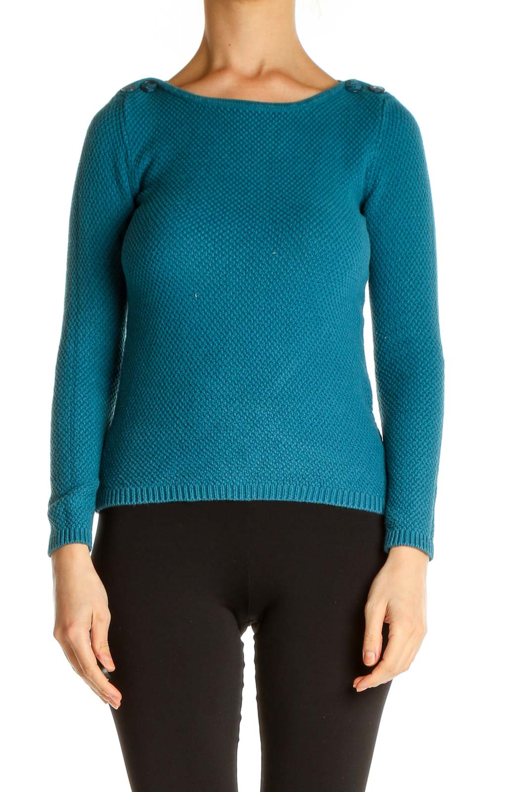 Black Textured All Day Wear Sweater