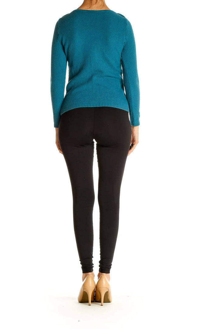 Black Textured All Day Wear Sweater