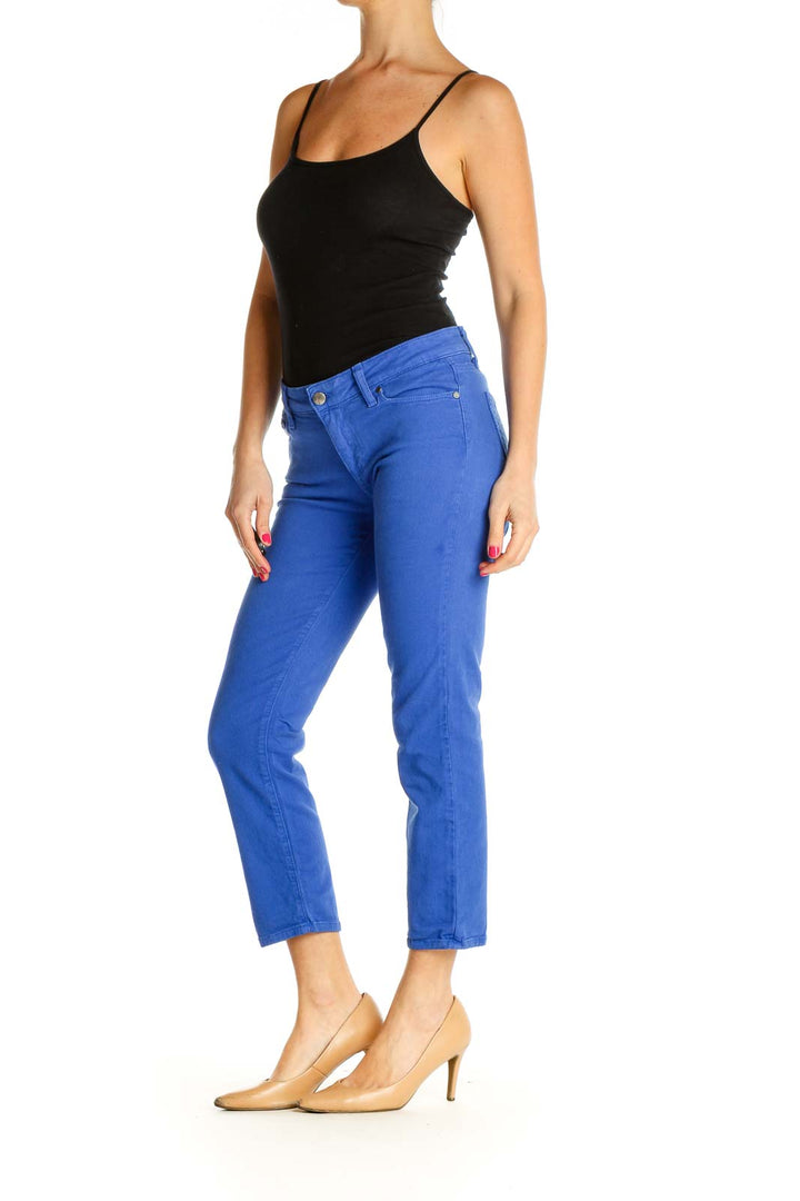 Blue Straight Leg Jeans