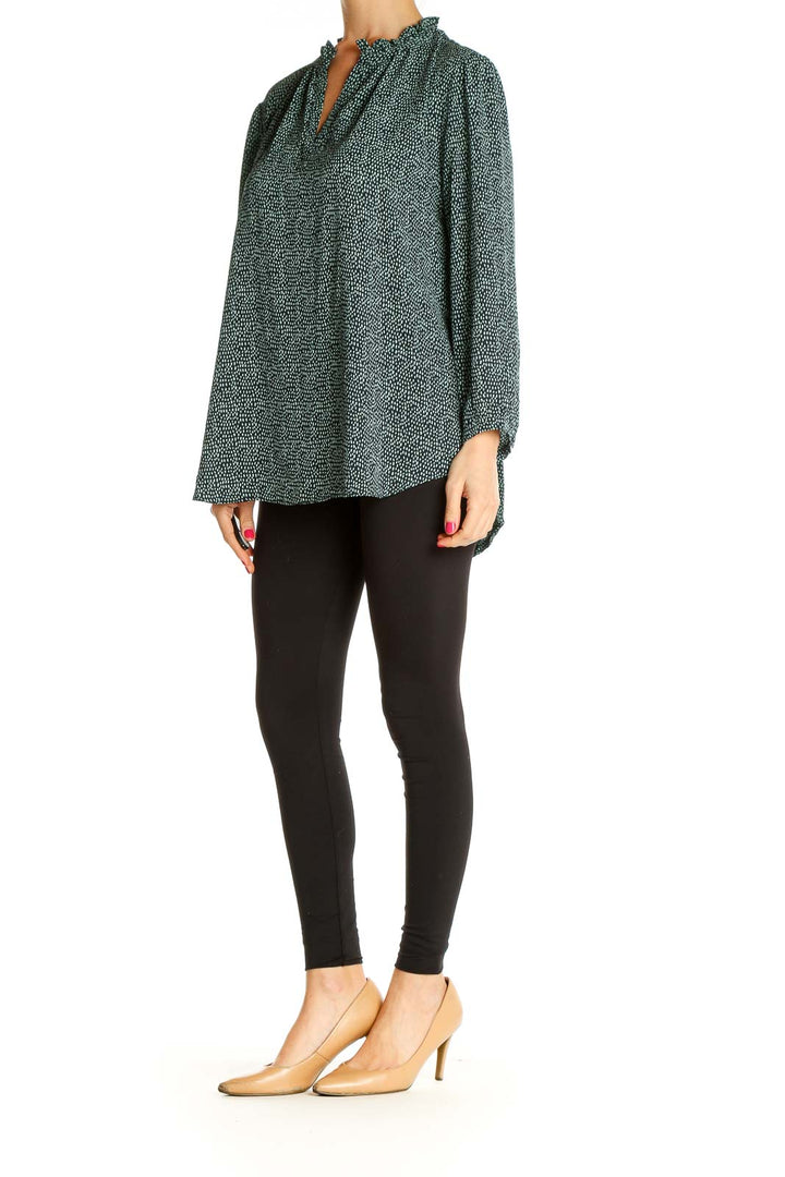 Green Textured All Day Wear Sweater