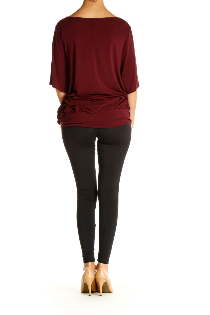 Red Solid All Day Wear Blouse