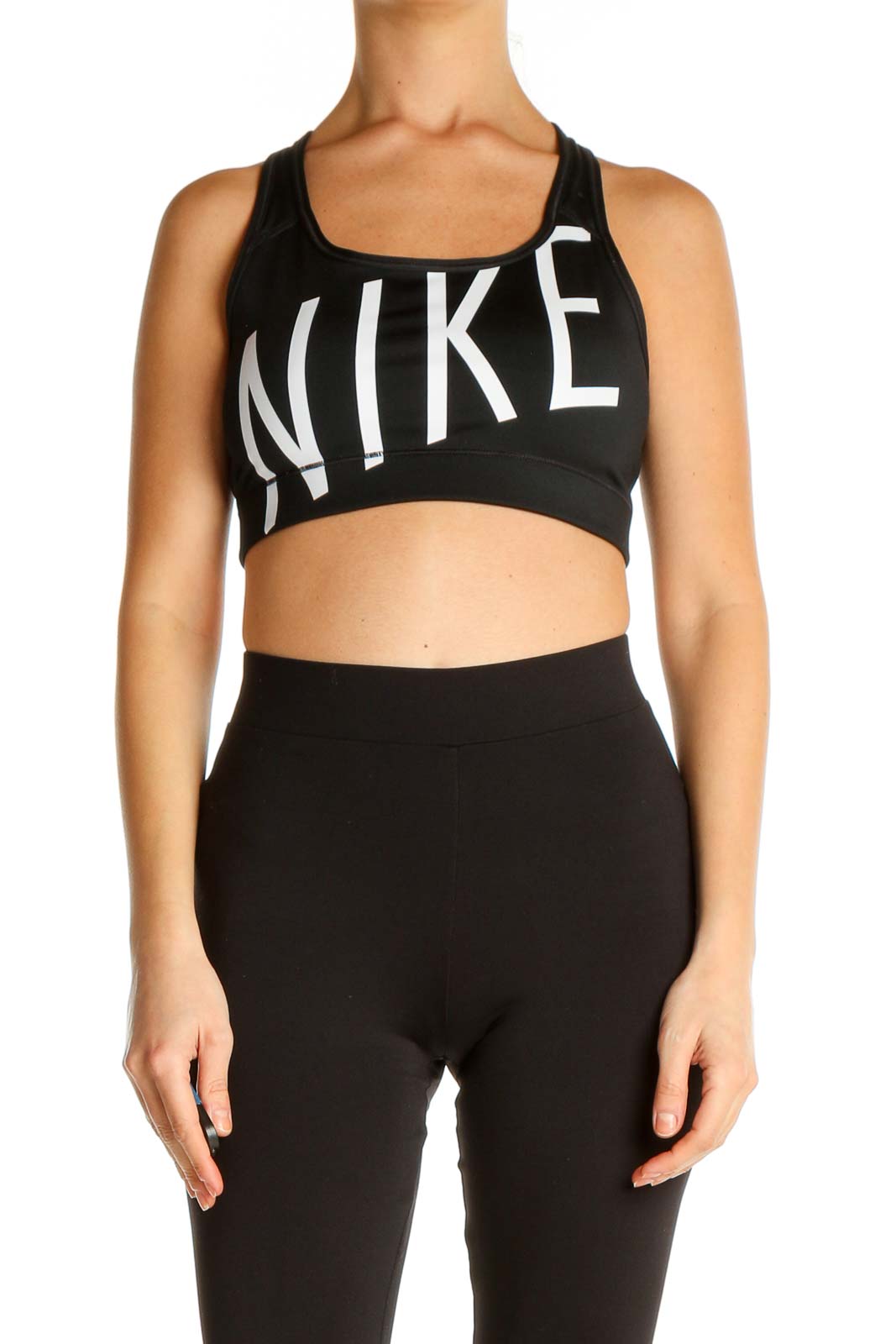 Black Graphic Print Top