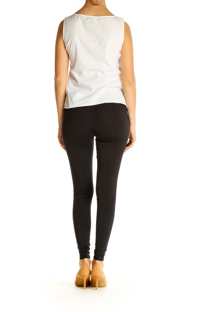 White Solid Brunch Blouse