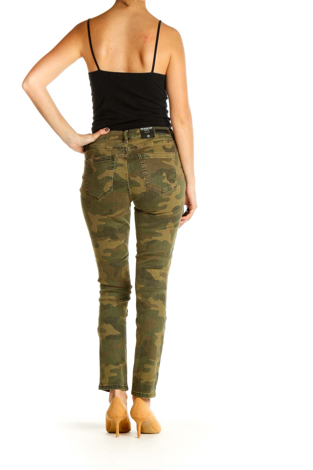 Green Camouflage Skinny Pants