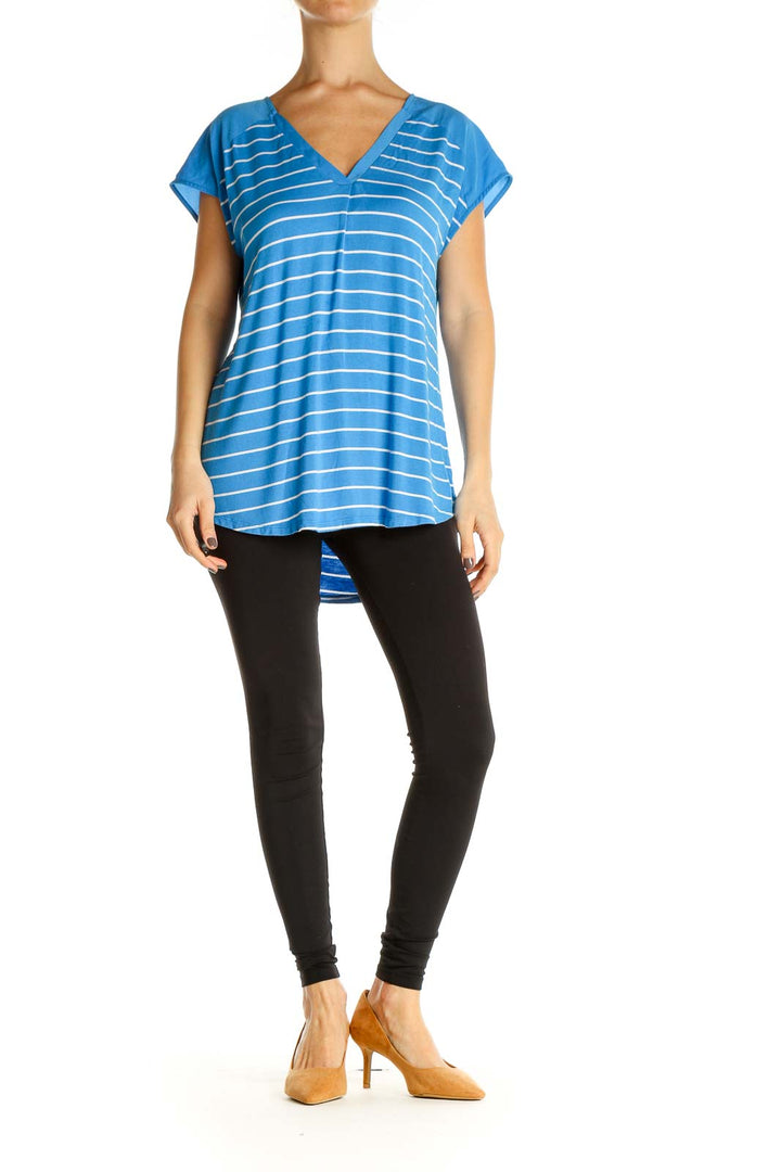 Blue Striped All Day Wear Blouse