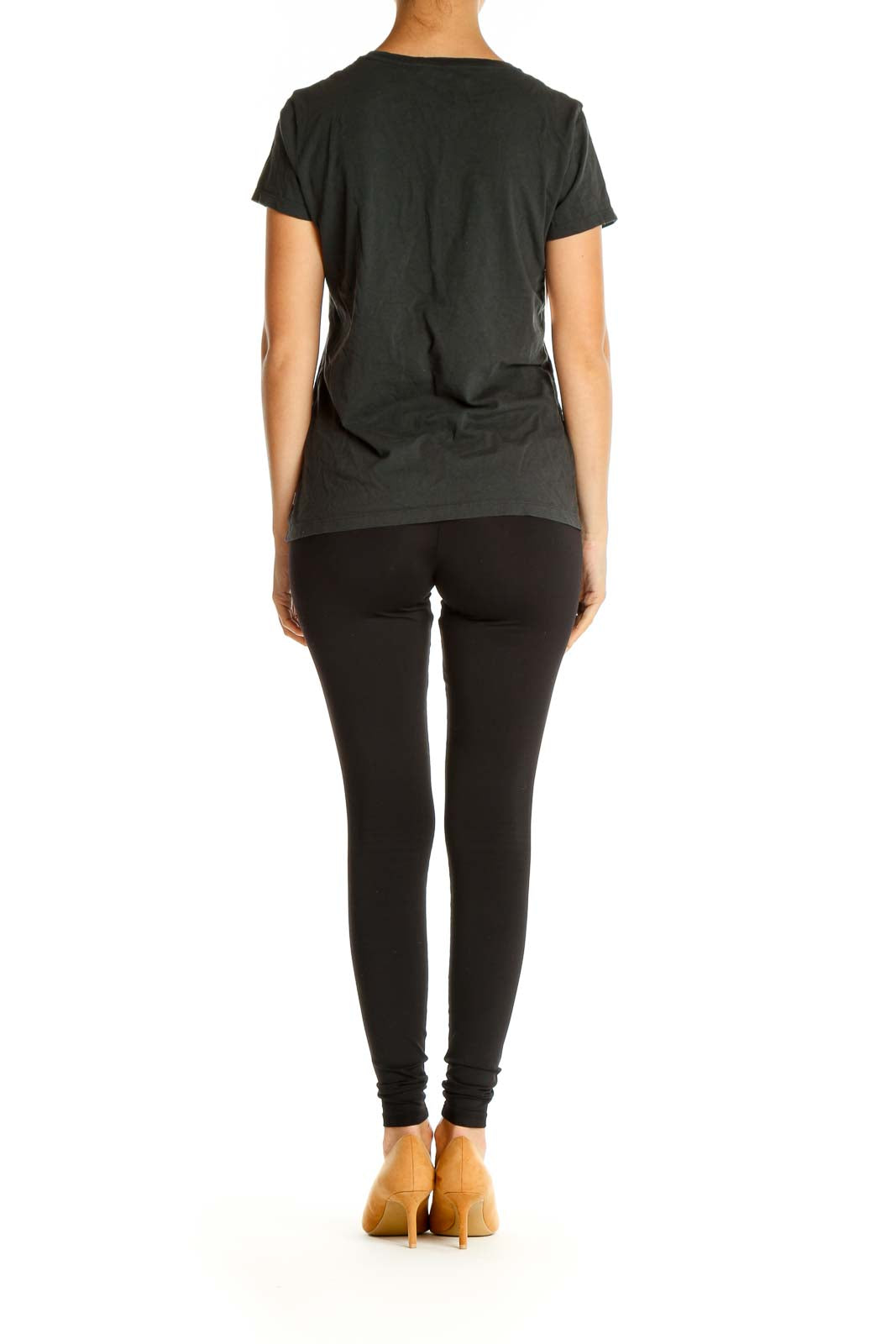 Black Graphic Print All Day Wear T-Shirt