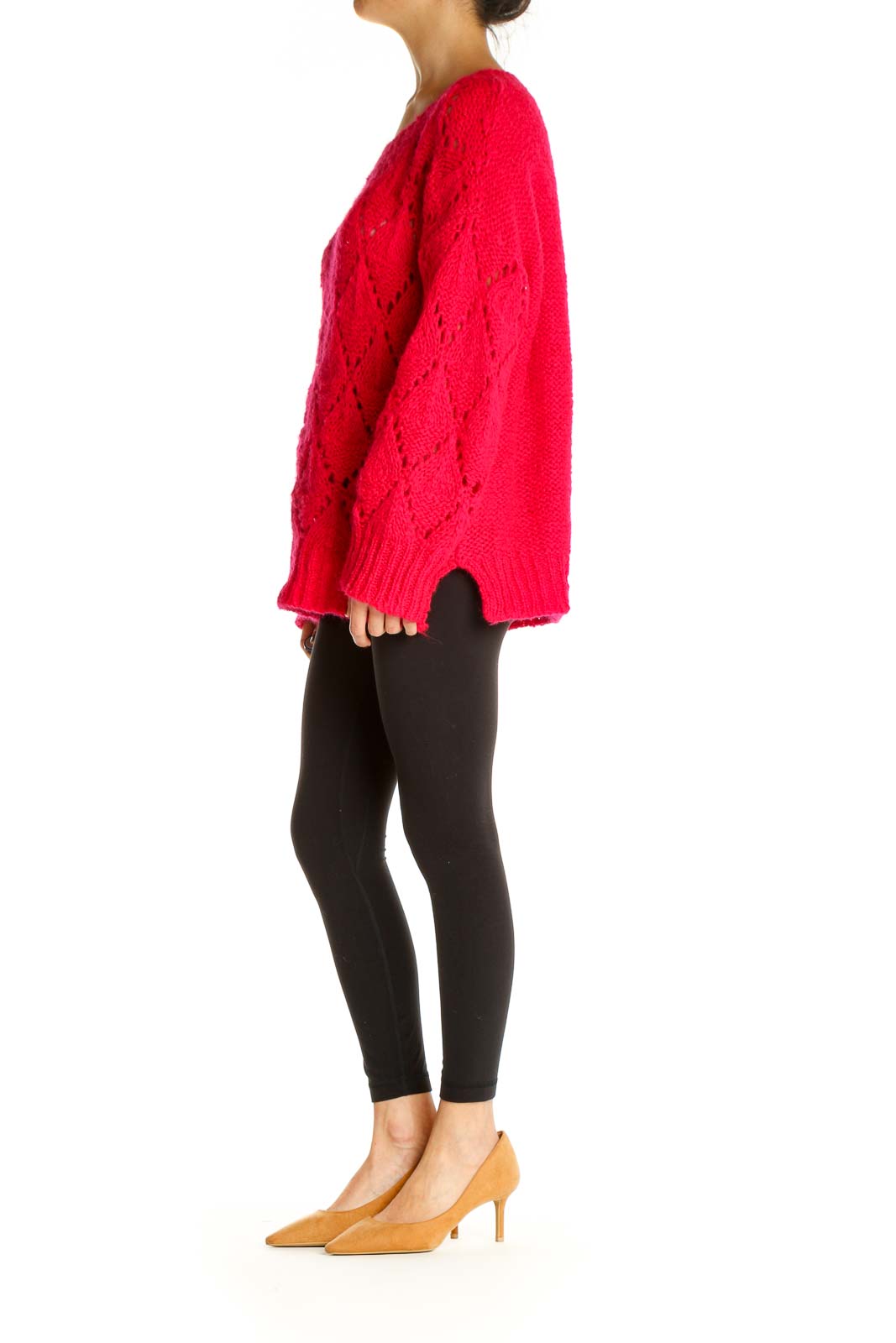 Red All Day Wear Sweater
