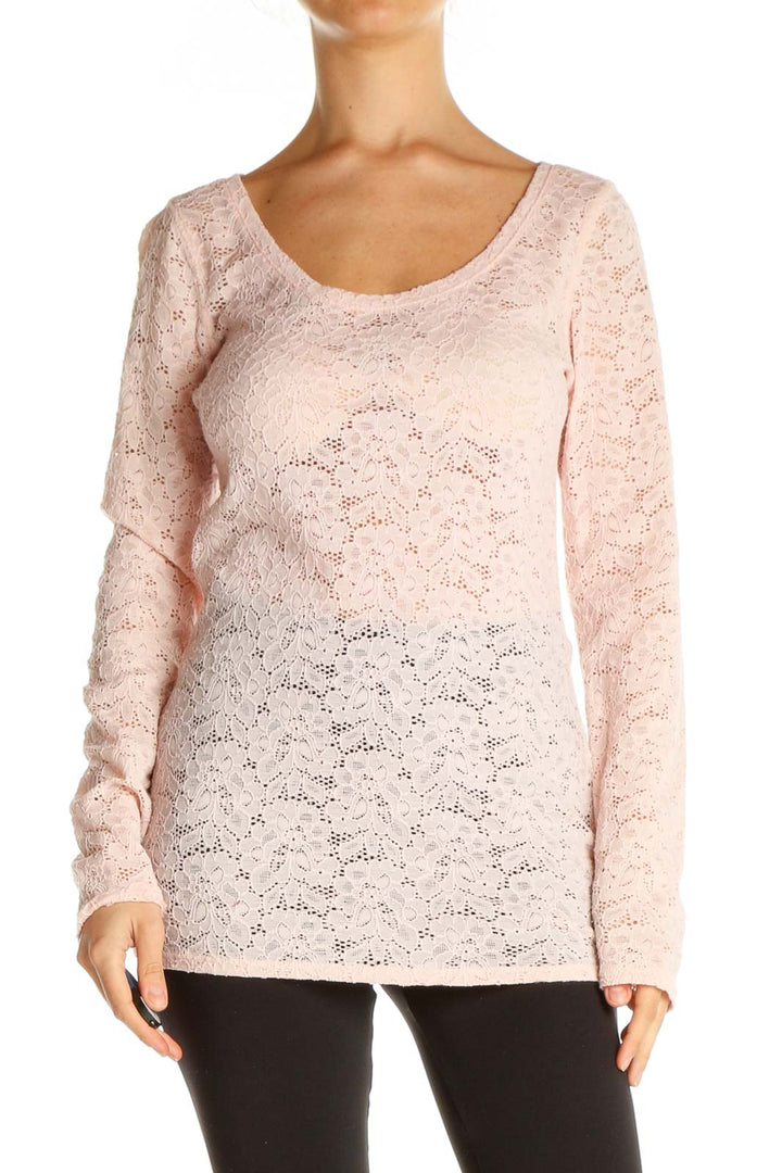 Pink Lace Brunch Top