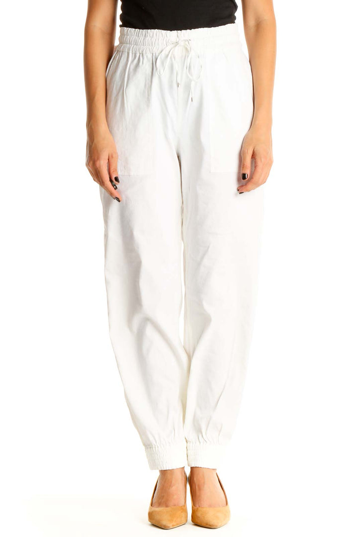 White Casual Pants