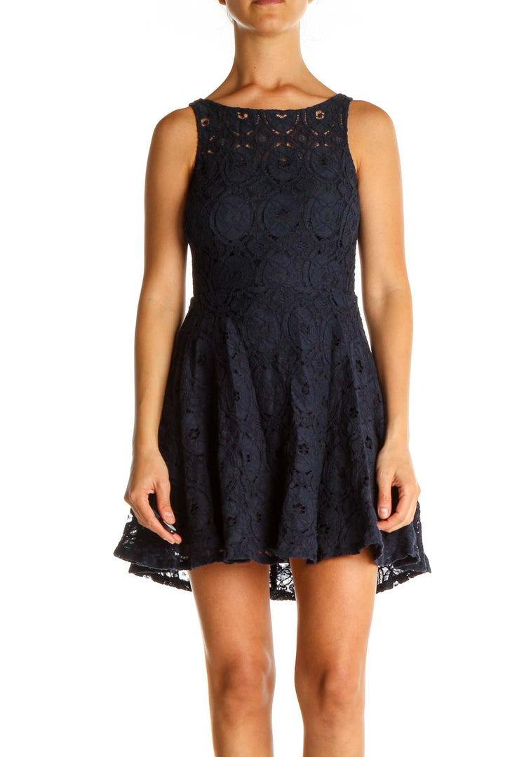 Blue Lace Day Fit & Flare Dress