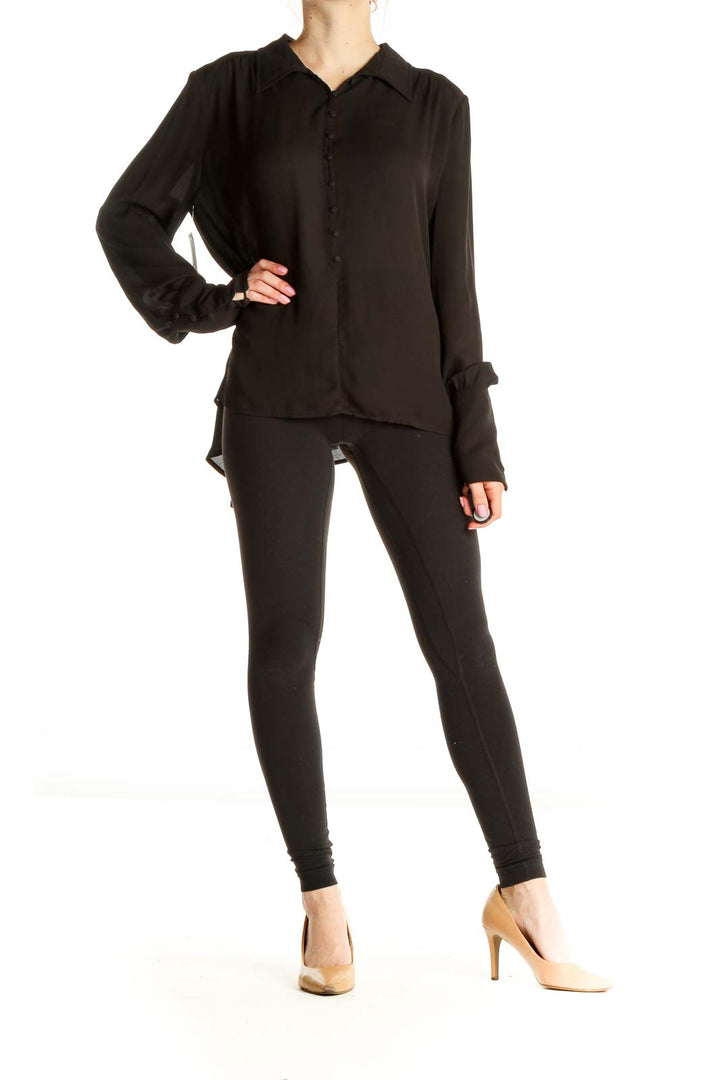 Black Solid Formal Shirt